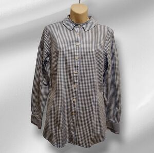 🔥SALE 💯 Brooks Brothers Light Blue Gingham Dress Shirt - Size 10